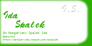 ida spalek business card